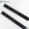 12寸35宽三节抽屉滑轨钢滚珠伸缩缓冲抽屉导轨滑道