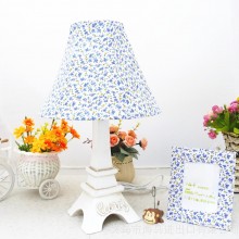 创意布艺台灯 欧式埃菲尔塔灯 蓝碎花卧室客厅装饰台灯 厂家批