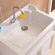 太空铝阳台洗衣柜石英石带斜搓衣板浴室柜组合洗衣机柜