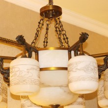 定制云石吊灯 卧室复古奢华客厅卧室灯具创意简约餐厅灯饰