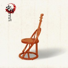 鸿博轩古典家具  猬紫檀琵琶茶台  中式仿古办公茶桌  红木茶台  非洲黄花里古典茶台