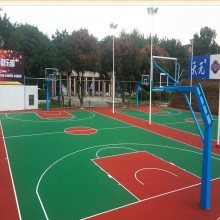 中山学校篮球场施工厂家  彩色篮球场地面施工材料  丙烯酸球
