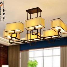 厂家批发现代中式布艺吸顶灯 创意客厅餐厅酒店工程铁艺吊灯爆款