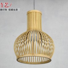 东南亚鸟笼餐厅竹艺创意个性简约咖啡厅吧台卧室书房小鸟吊灯