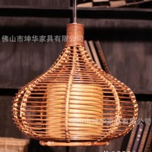 箐藤屋藤工艺品 仿古客厅藤艺灯餐厅藤吊灯 咖啡厅装饰照明灯4