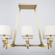 布艺吸顶灯 客厅餐厅铜质吸顶灯 欧式圆形吸顶灯