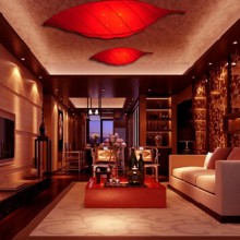 海洋布艺吸顶灯 现代简约书房过道卧室包房吸吊两用灯可混批