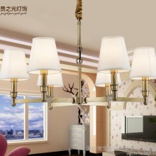 生产欧式铜灯 客厅欧式布艺吊灯 奢华酒店大堂餐厅吊灯