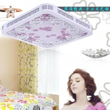 现代简约led节能环保吸顶灯 客厅羊皮纸led水晶天花灯le