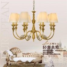 宜生光景批发美式工艺吊灯乡村北欧铁艺吊灯复古简约卧室客厅餐厅书房仿铜吊灯中山灯饰厂家