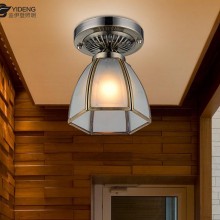 迪伊登欧式美式铜焊锡玻璃吸顶灯古典过道阳台餐厅卧室吸顶灯具