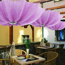 厂家批发现代中式伞形海洋布艺吊灯 酒店工程包间餐厅吊灯灯饰