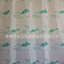 专业生产时尚红色心形简约风格防水浴帘 PEVA浴帘