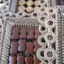 夏季竹坐垫透气手工花边麻将坐垫批发办公室椅垫餐椅垫礼品竹席