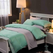 全棉纯色贡缎色蕾丝四件套，团购礼品促销热卖厂家直销一件代发