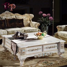 欧式家具 法式家具 意大利家具 古典家具 新款欧美古典实木家具 巴洛克风格定制彩绘茶几奢华咖啡桌1602大方几 长几