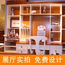 美式樱桃木实木书柜 愉美雅 儿童组合书柜书桌 美克风格定制 实木衣柜 苏州昆山美式家具厂家定制 上海实木家具定做