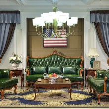 【伯利好】美式家具组合 客厅家具美式沙发套装1+2+3