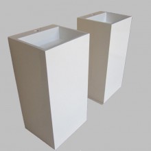 广东工厂定制泰日圆柱A盘酒店专用人造石洗手盆 亚克力立柱盆