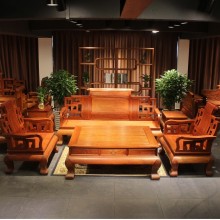 红木缅花成套家具 实木缅花沙发6件套仿古中式实木家具7160