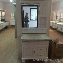 最新款简欧PVC浴柜 橡木落地浴室柜 卫浴柜实木洗手洗脸盆柜组合