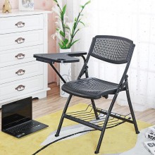 广炜新款透气网椅 塑料折叠桌椅 培训椅带写字板教学桌椅一体椅