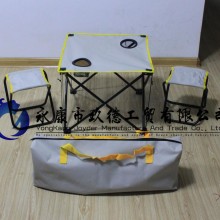 永康厂家促销礼品马扎多用成套午睡帆布白色钓鱼培训户外折叠桌椅