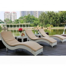 康福特17年出口欧美厂家1件起订高档藤编沙滩椅酒店会所泳池户外躺椅