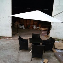 户外家具 休闲藤制桌椅 藤桌椅 4+1组合藤桌椅（图）