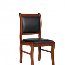 厂家直销正品皮质木骨架简约黑色真皮高弹泡沫海绵椅子办公椅