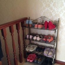 防尘铁艺鞋架 四层鞋架 多层折叠鞋柜 欧式收纳鞋柜 置物架