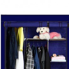 美纳私 超大号 容量加固折叠简易衣柜 挂式布衣柜 防尘布衣橱