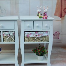 实木床头柜 收纳柜 多色多款 手工编筐 简约时尚 欢迎批发