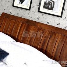 实木家具北美黑胡桃木苏蠡轩品牌双人床无辅料定制简约现代实木床