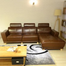 现代简约 真皮沙发 头层牛皮 客厅皮沙发组合L转角皮艺沙发 皮质沙发