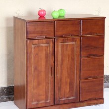 直销出口餐厅家具实木餐边柜 储物柜抽屉式玄关酒柜碗柜置物柜特