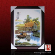 唐龙陶瓷 现代中式客厅走廊陶瓷壁画，陶瓷壁画价格