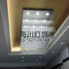 厂家专业定制酒店会所餐厅工程水晶灯 现代平板低压水晶吸顶灯