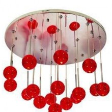 红色玻璃吸顶灯 低压个性吸顶灯具 酒吧灯具生产厂家