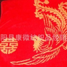 高档喜庆红毛巾 时候婚庆礼品毛巾