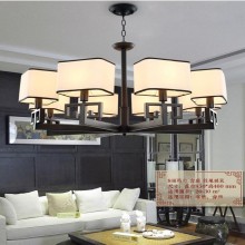 布艺吊灯 铁艺吊灯后现代酒店工程茶楼创意中式餐厅灯 工程吊灯