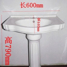 厂家批发 新款陶瓷立柱盆 高档酒店立柱盆 白色落地时尚立柱盆