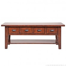 美式乡村茶几实木咖啡桌实木茶几美式家具HH家具专业定制