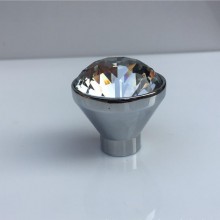 工厂批发k9水晶钻石球拉手 高档欧式家具 锌合金+水晶单孔底