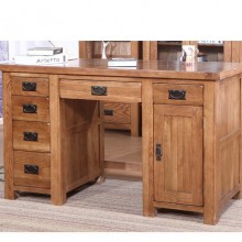 进口白橡木质简约北欧乡村田园家具 纯实木电脑桌书桌写字学习桌