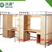 专业 全钢公寓床 钢制学生公寓床 连体书桌学生床 江西南昌
