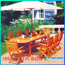 塑木铁艺户外桌椅