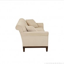 客厅三人位布沙发 精品纯色布艺沙发