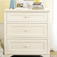 美式乡村 白色 实木斗柜 抽屉柜 储物柜 美式乡村风格三斗柜