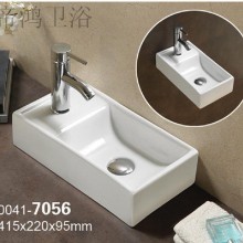 全新帝鸿卫浴右面盆 半挂盆 简约百搭方形盆 洗手盆 陶瓷台盆